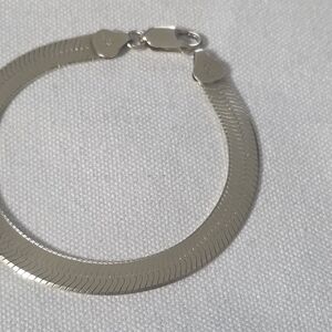 Silver Herringbone Bracelet